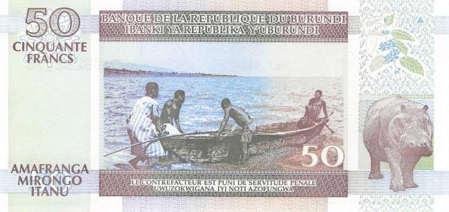 Burundi p36b 50 Francs 1999